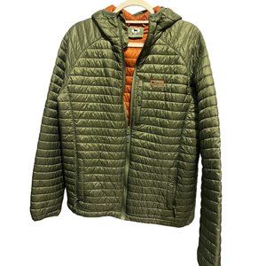 The Black Dog Mens Olive Green Puffer Jacket Size Medium